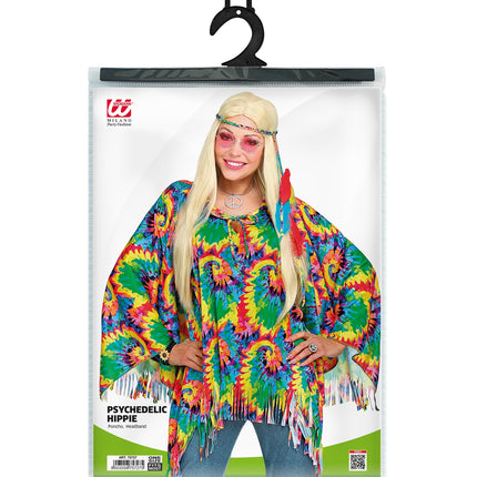Widmann SRL Hippie poncho psychedelisch