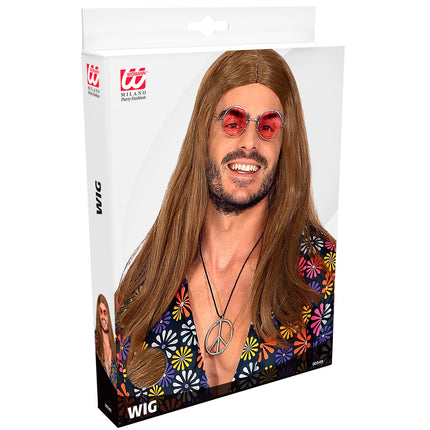 Widmann SRL Hippie pruik Groovy dude