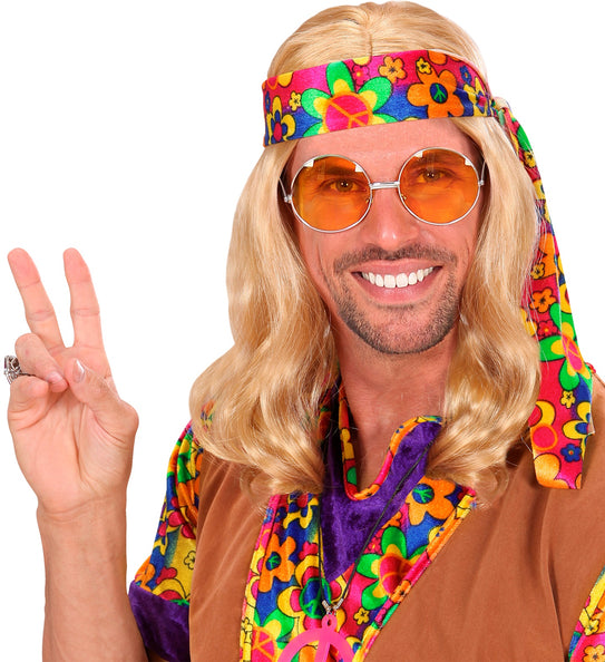 Widmann SRL Hippie pruik John Lennon blond