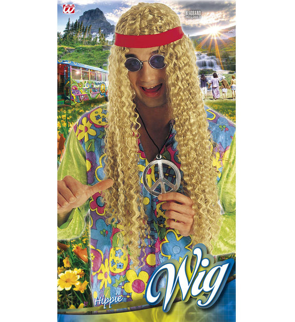 Widmann SRL Hippie pruik wafel met hoofdband