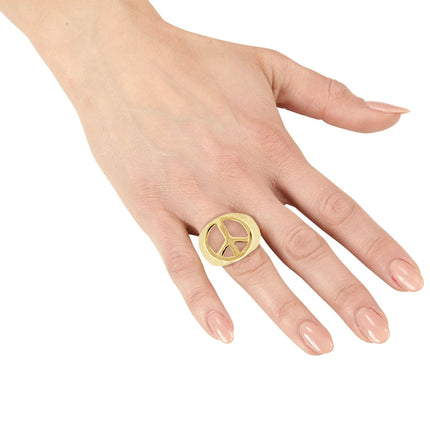 Widmann SRL Hippie ring goud peace