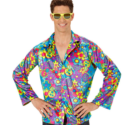 Widmann SRL Hippie shirt flower power
