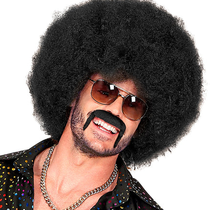 Widmann SRL Hippie snor jaren 70 zwart