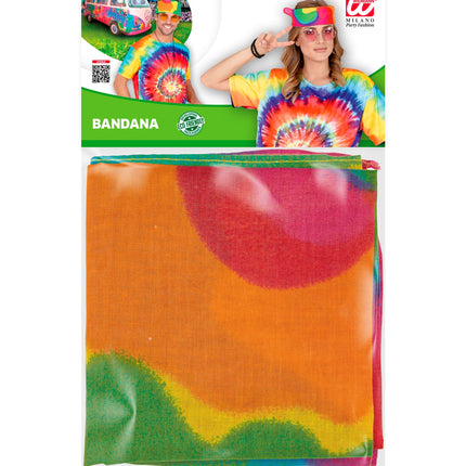 Widmann SRL Hippie tie-dye bandana
