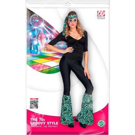 Widmann SRL Hippie verkleedset blauw  unisex jaren-70