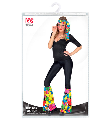 Widmann SRL Hippie verkleedset bloemen unisex jaren-70