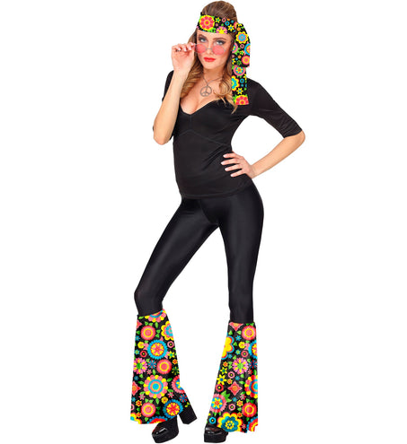 Widmann SRL Hippie verkleedset bloemenfeest unisex jaren-70