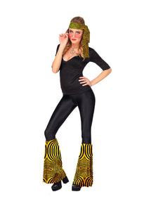 Widmann SRL Hippie verkleedset disco goud unisex jaren-70