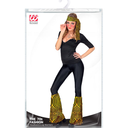 Widmann SRL Hippie verkleedset disco goud unisex jaren-70