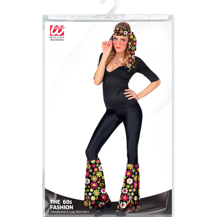 Widmann SRL Hippie verkleedset flowers unisex jaren-70
