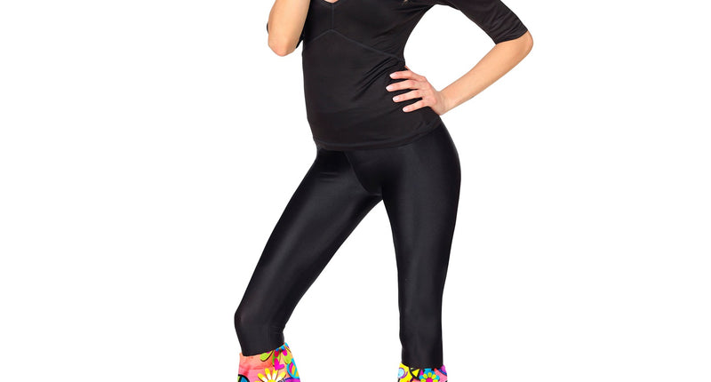 Widmann SRL Hippie verkleedset jaren 70 flower power met hoofdband en beenwarmers