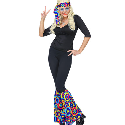 Widmann SRL Hippie verkleedset kleurenmix bollen  unisex jaren-70