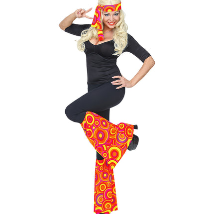 Widmann SRL Hippie verkleedset rode bollen  unisex jaren-7