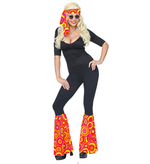 Widmann SRL Hippie verkleedset rode bollen  unisex jaren-7