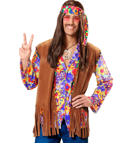 Widmann SRL Hippie vestje suede look heren