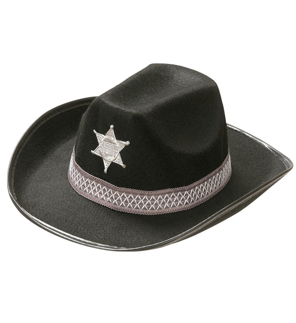 Widmann SRL Hoed sherrif western kind zwart