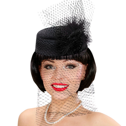 Widmann SRL Hoed Tina Met Veren En Net