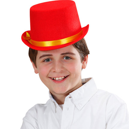 Widmann SRL Hoge hoed kinderen rood
