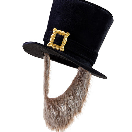 Widmann SRL Hoge hoed muts zwart met baard