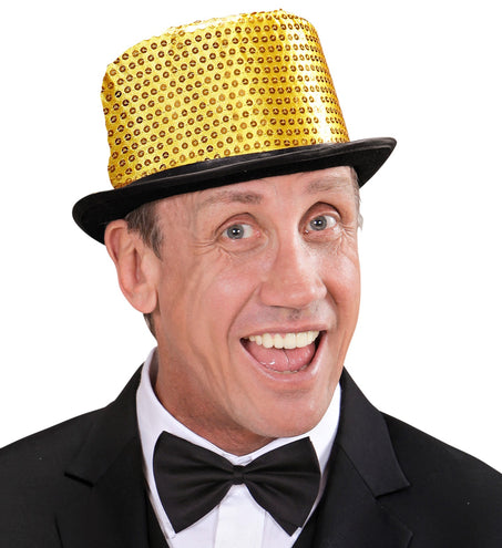 Widmann SRL hoge hoed pailletten goud