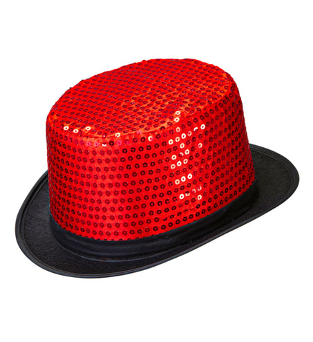 Widmann SRL hoge hoed pailletten rood