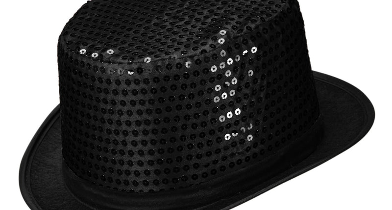 Widmann SRL hoge hoed pailletten zwart