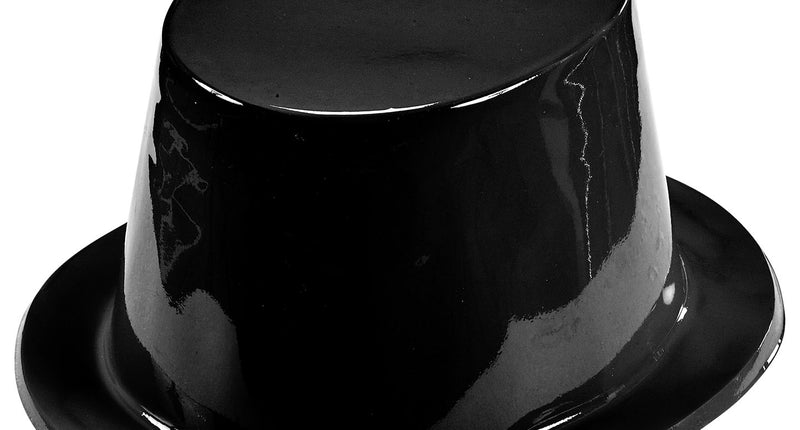 Widmann SRL Hoge hoed plastic zwart