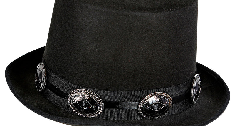 Widmann SRL Hoge hoed rockster zwart