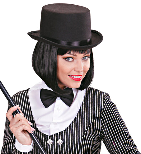 Widmann SRL Hoge hoed vilt luxe zwart