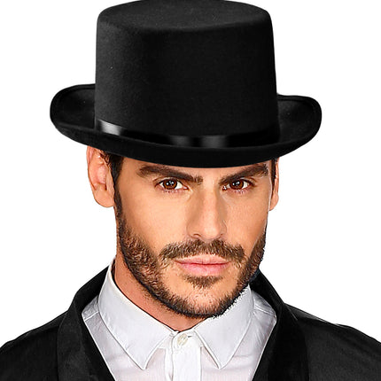 Widmann SRL Hoge hoed vilt luxe zwart