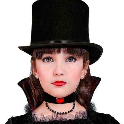 Widmann SRL Hoge hoed zwart kind