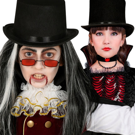 Widmann SRL Hoge hoed zwart kind