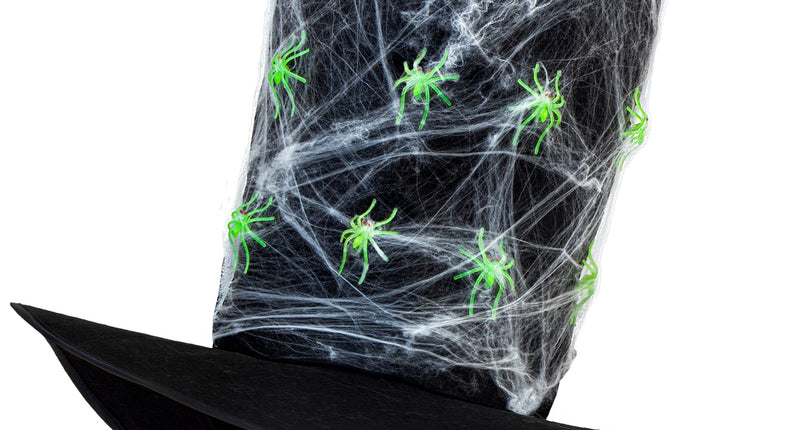 Widmann SRL Hoge hoed zwart met spinnen en spinnenweb