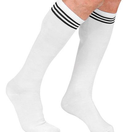 Widmann SRL Hoge kousen wit met zwarte streep
