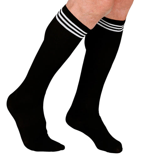 Widmann SRL Hoge kousen zwart met witte streep