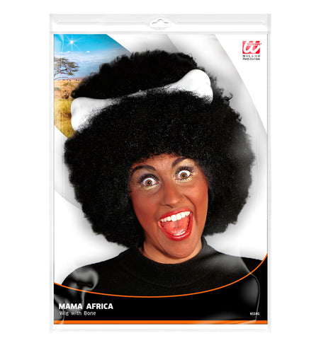 Widmann SRL Holbewoner Jungle pruik met bot