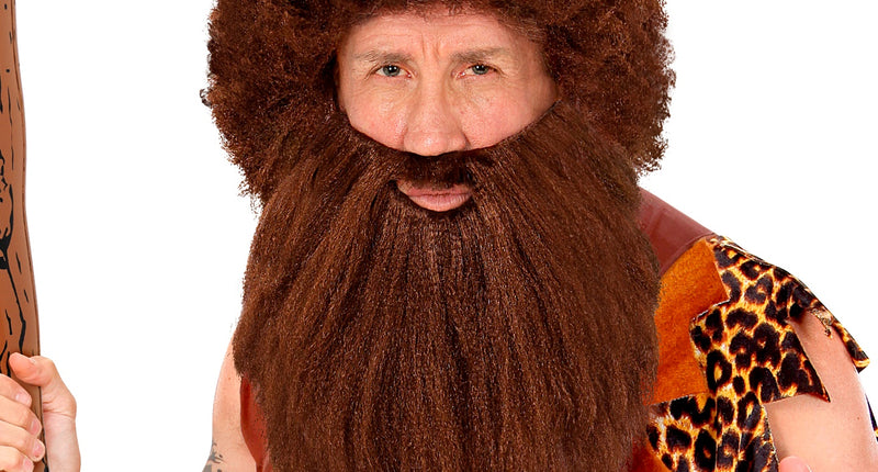 Widmann SRL Holbewoner pruik met baard bruin