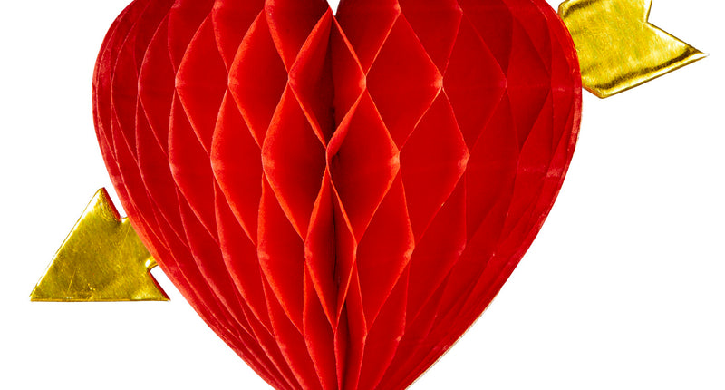 Widmann SRL Honinggraat lampion hart met pijl