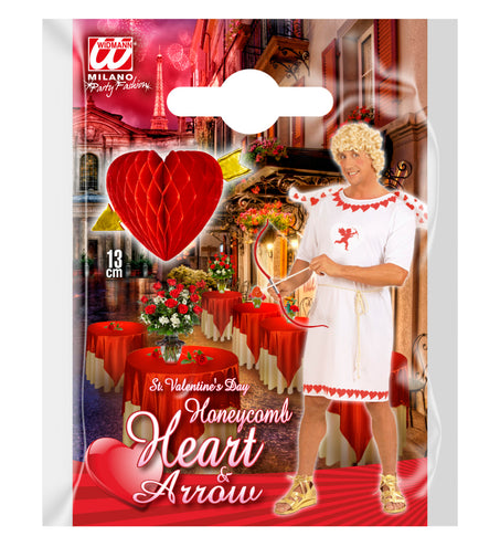 Widmann SRL Honinggraat lampion hart met pijl