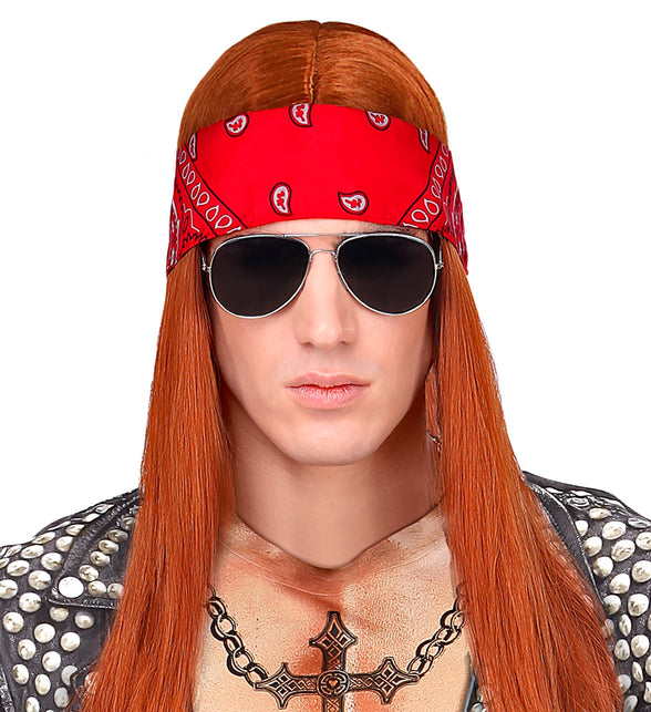 Widmann SRL Hoofdband bandana rood met motief