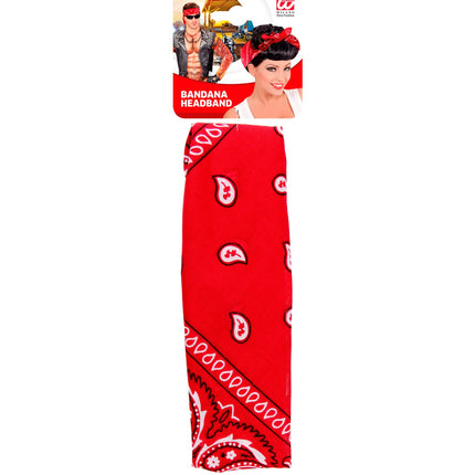 Widmann SRL Hoofdband bandana rood met motief