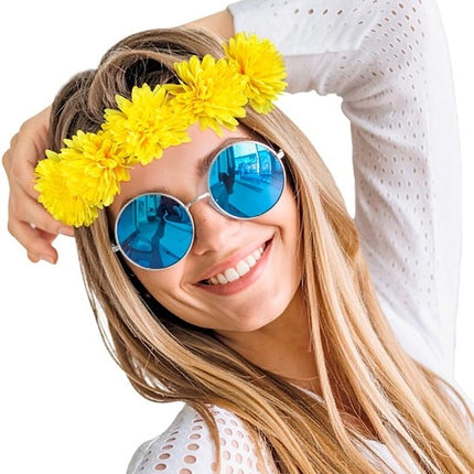 Widmann SRL Hoofdband bloemen geel Luuk