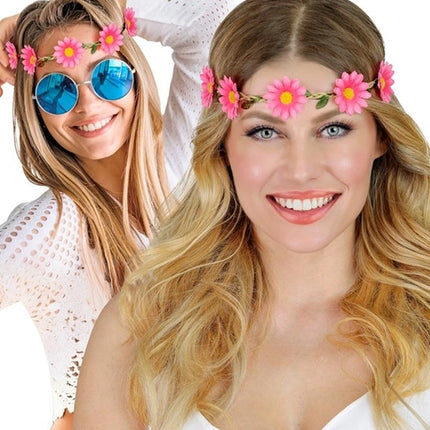 Widmann SRL Hoofdband bloemen roze Noah