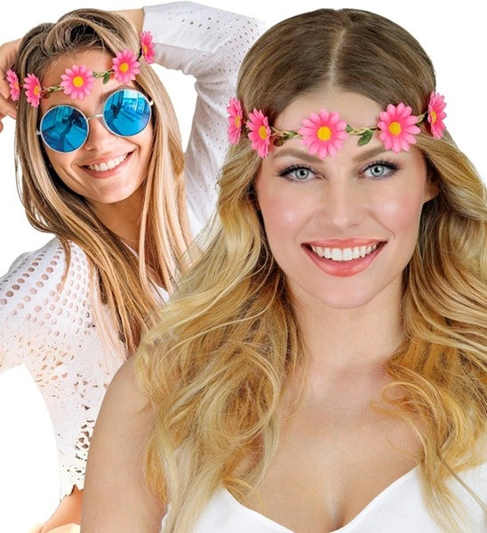 Widmann SRL Hoofdband bloemen roze Noah