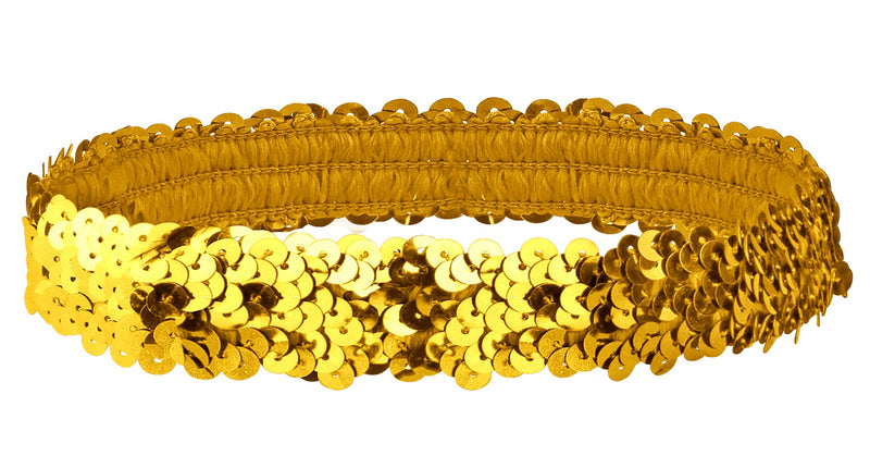 Widmann SRL Hoofdband Charleston pailletten goud