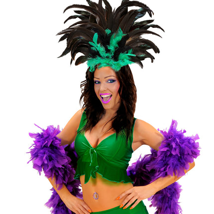 Widmann SRL Hoofdband Copa Cabana veren Zwart groen