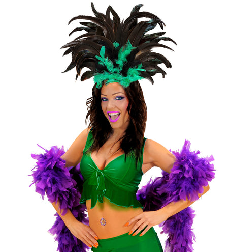 Widmann SRL Hoofdband Copa Cabana veren Zwart groen