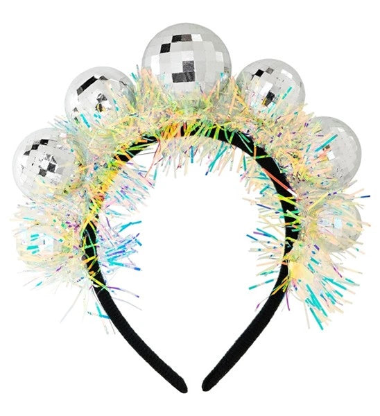 Widmann SRL Hoofdband disco ballen met sliertje Sophie