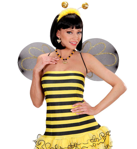 Widmann SRL Hoofdband Goud Pailletten Met Maraboe