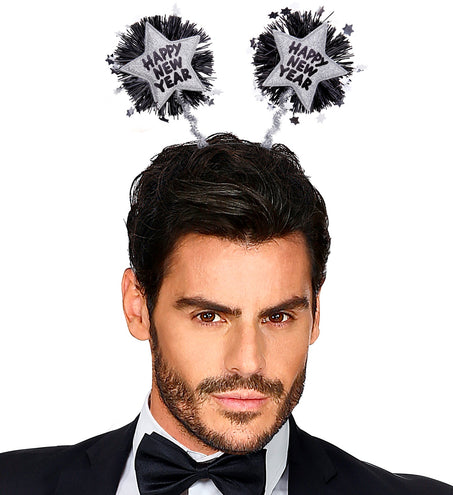 Widmann SRL Hoofdband Happy New Year zilver